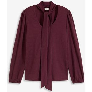 Gestructureerd shirt met afneembare strik