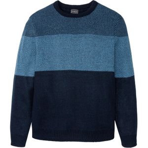 Trui met ronde hals en colourblocking