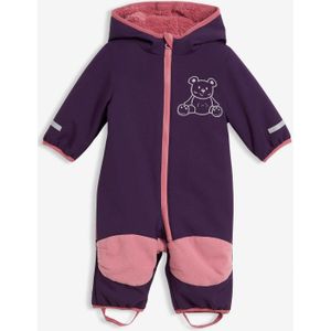 Waterafstotende baby softshell overall met capuchon