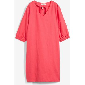 Korte jurk van puur linnen, 3/4 mouw