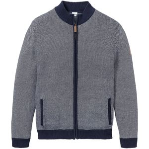 Grof gebreide vest met opstaande kraag