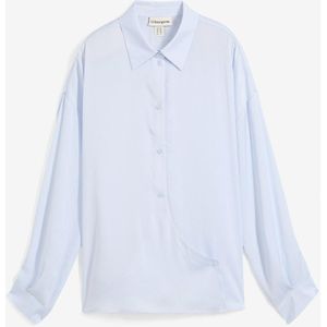Overhemdblouse van soepel satijn