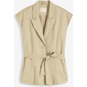 mouwloze blazer van lyocell
