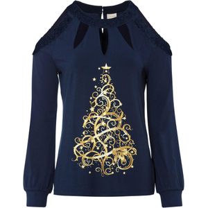 Shirt met kerstmotief