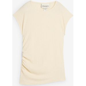 Asymmetrische top van lichte crêpe