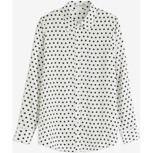 Overhemdblouse van fijne satijn