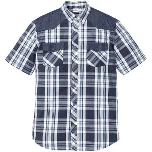 Overhemd met korte mouwen en denim details