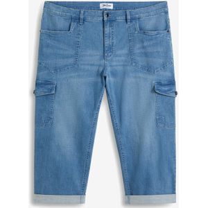 Loose fit 7/8 jeans met comfortband, straight