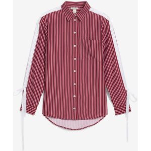 Oversized overhemdblouse van biologisch katoen