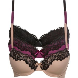 Voorgevormde beugel bh met gerecycled polyamide (set van 3)