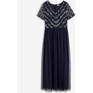 Maxi jurk met lovertjesborduursel