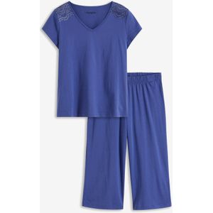 Capri pyjama met wijde culotte
