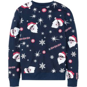 Sweater met kerstprint, binnenin zacht geruwd