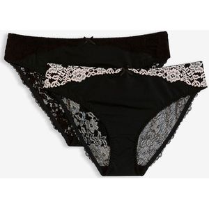 Slip met sierlijk kant (set van 2)