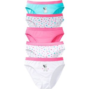 Meisjes slip (set van 5) met biologisch katoen