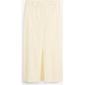 Midi rok van luchtige linnenmix