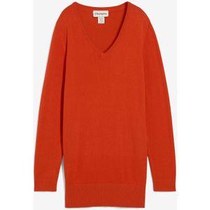 Lange Basic Trui - V-hals - Fijngebreide Longpullover