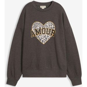 Oversized sweater van katoenmix