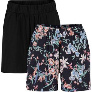 Katoenen jersey short met comfortband (set van 2)