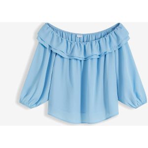 Carmen blouse van gerecycled polyester