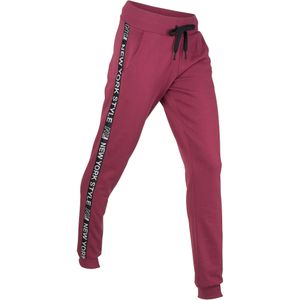 Sweatpants met tapes en statement print