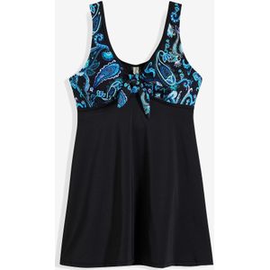 Lange tankinitop met brede schouderbandjes