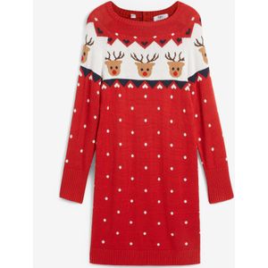 Gebreide jurk met rendier
