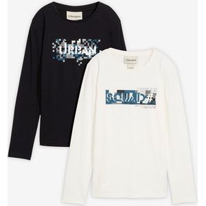 Longsleeve van biologisch katoen (set van 2)