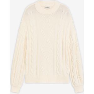 Oversized trui met kabelpatroon