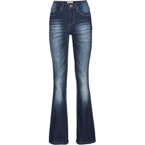Bootcut comfort stretch jeans, high waist