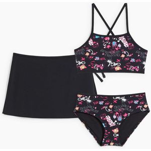 Meisjes bikini en rokje (3-dlg. set)