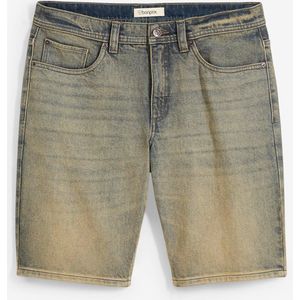 Dirty washed jeans bermuda, regular fit