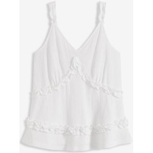 Top met spaghettibandjes en ruches