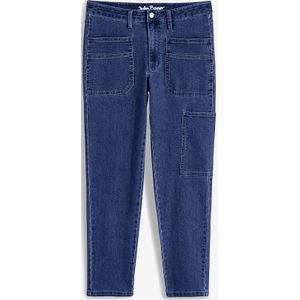 Mid waist cargo jeans, cropped