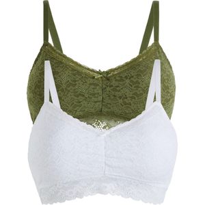 Pink Collection bralette zonder beugels (set van 2) met gerecycled polyamide