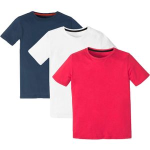Basic T-shirt met biologisch katoen (set van 3)