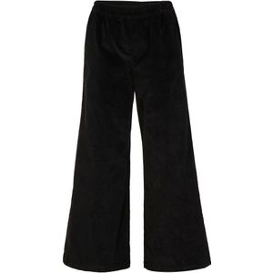 Wijde corduroy broek met high-waist comfortband, cropped