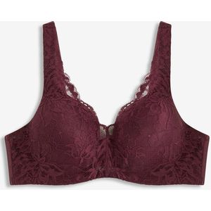 Voorgevormde bh met gewatteerde bandjes en delicate kant