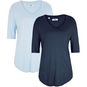 Longshirt van zachte viscose (set van 2)