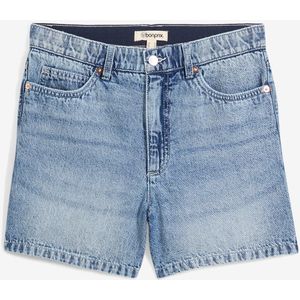 Jeans short high waist, low stretch