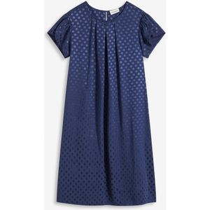 Jaquard jurk met elegante plooien