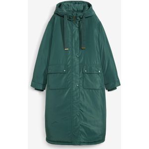 Wijde parka in A-lijn met tunnelkoordje