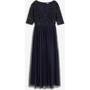 Maxi jurk met paillettenborduursel