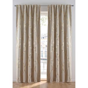 Verduisterend gordijn met glanzende print (1 stuk)