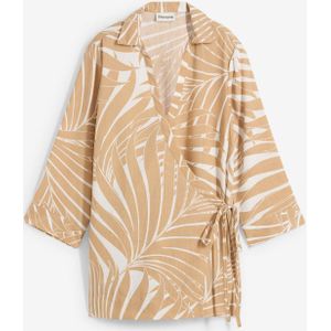 Kimono blouse in linnen look