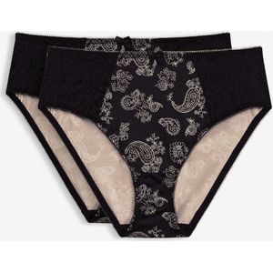 Maxislip met sierlijk kant (set van 2)