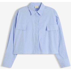 Oversized blouse van katoenmix