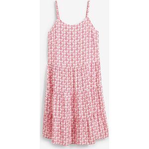 Jurk met spaghettibandjes van soepele viscose