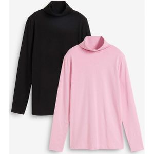 Longsleeve met col (set van 2)