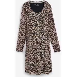 2-in-1 zwangerschapsjurk / voedingsjurk met luipaardprint